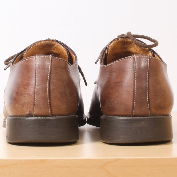 Santoni Men's Shoe Apron Derby Calfskin Almond Toe UK7.5 VGUC ๐ฎ๐น - Picture 4 of 8